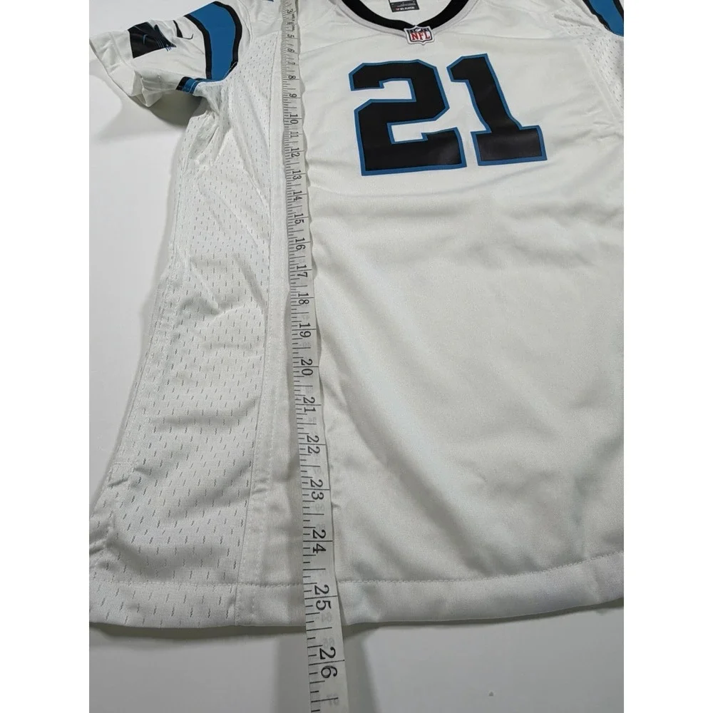 NIKE NFL CAROLINA PANTHERS JEREMY CHINN #21 JERSEY WOMEN'S SIZE MEDIUM WHITE